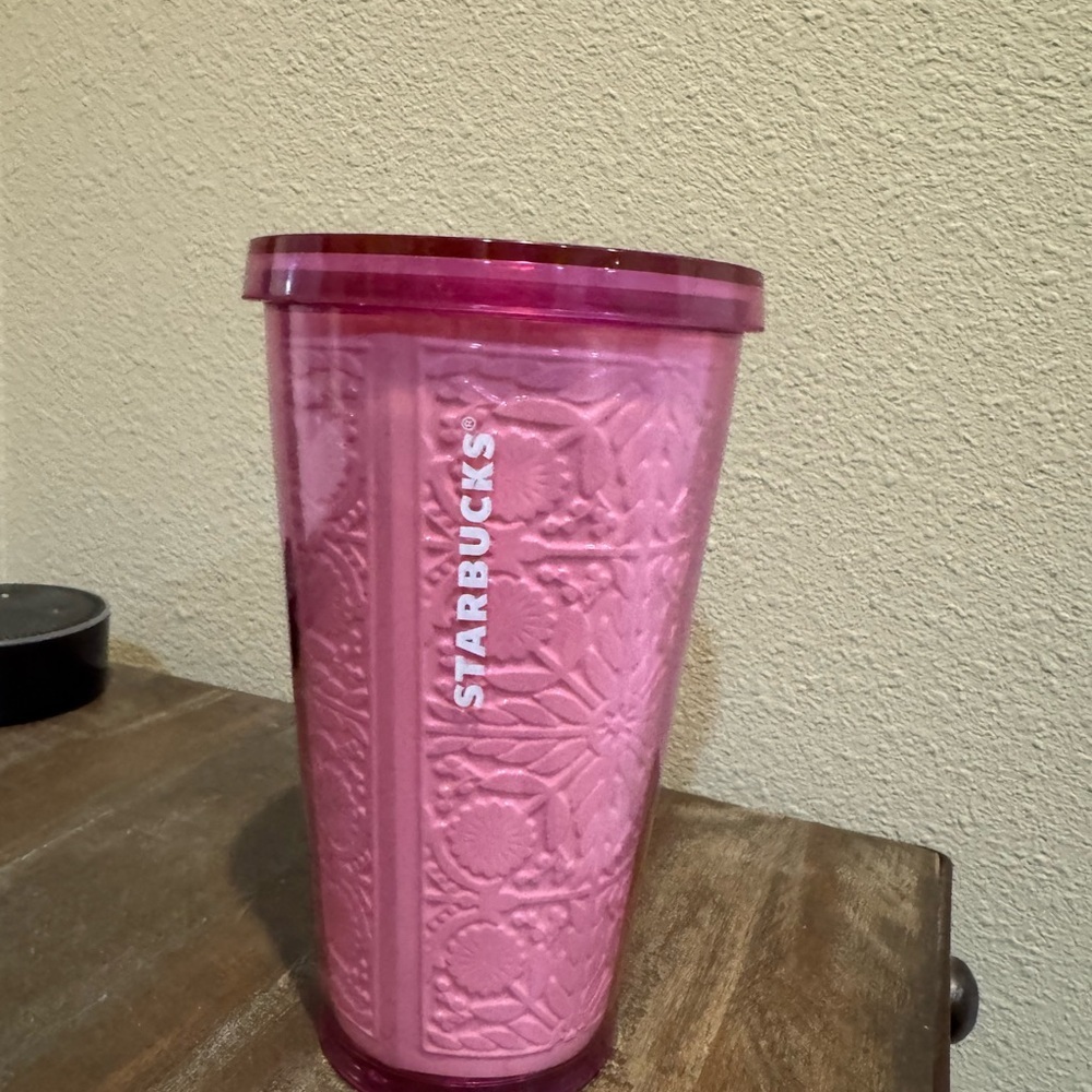 Pink Floral Starbucks Tumbler - Picture 2 of 3